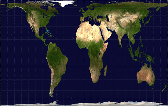 Gall-Peters Projection Small