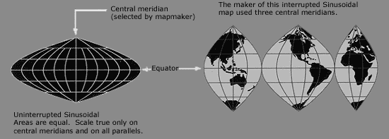 Sinusoidal Real Area Projection