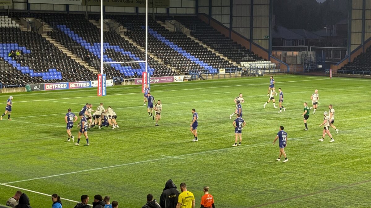 Widnes Vikings playing at Naughton Park (or whatever it's called now)